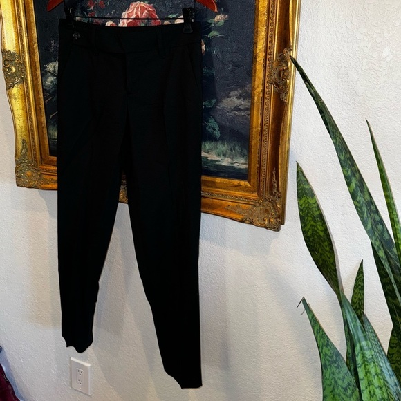 Gucci Black Laine Wool Cropped Trouser Pants Used Mid Rise Straight Size 25 - Picture 3 of 11